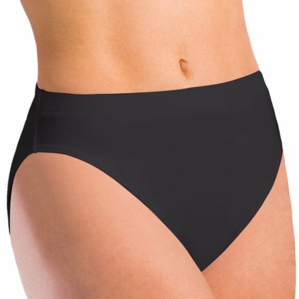 Motionwear Dance Cheerleading High Cut Briefs in Black Size M New Without Tags